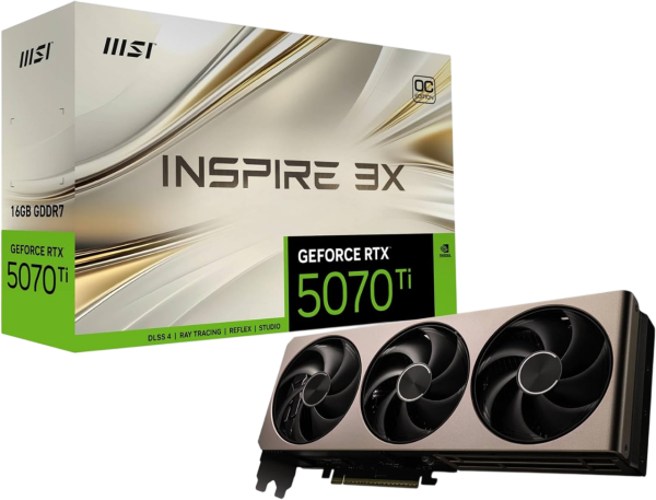 16GB MSI GeForce RTX 5070 Ti 16G Inspire 3X OC GDDR7 RTX5070Ti 5070Ti