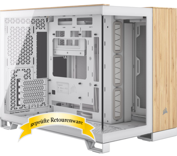 Corsair 2500X Tempered Glass White/Bamboo Wood Edition Sonderware