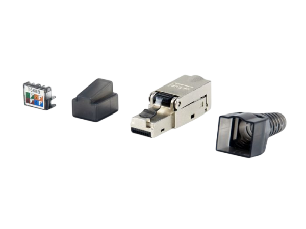 Equip Werkzeugfreier RJ45 Stecker CAT6a Werkzeuglos 5 Stück für Rundkabel