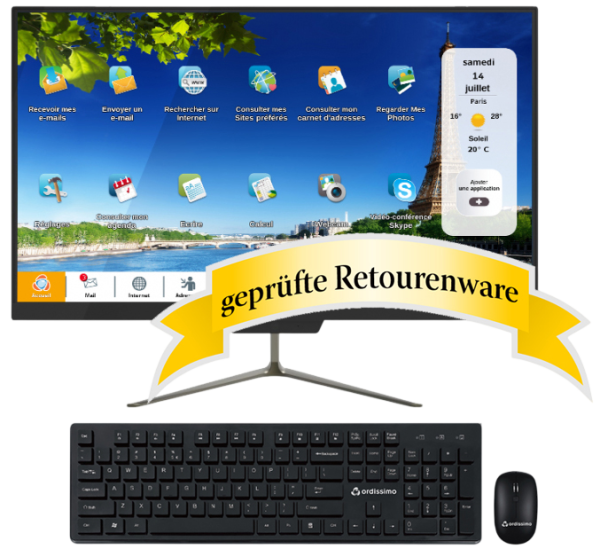 Ordissimo Clara2 All-in-One-PC 23.8" IPS Monitor Intel Pentium N5030 4GB RAM 256GB SSD Sonderware