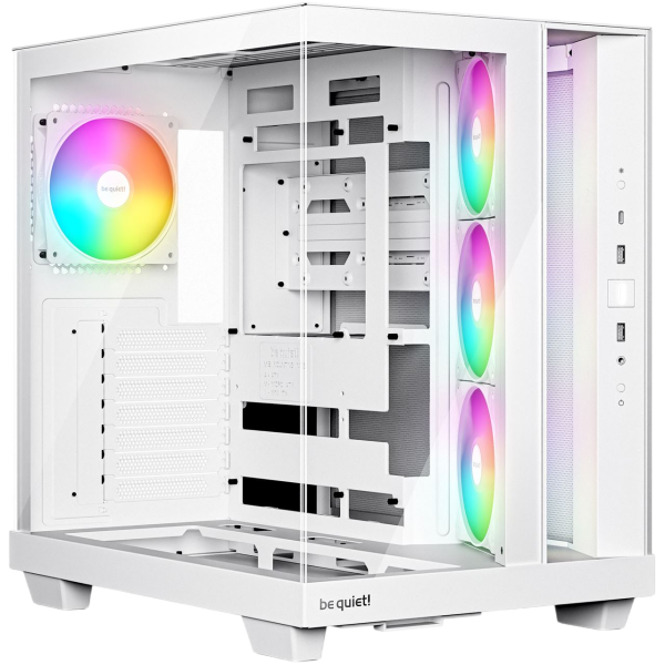 be quiet! Light Base 500 LX White Glasfenster Panorama View Midi-Towe LED-Steuerungr