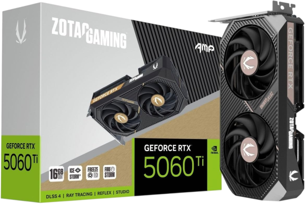16GB Zotac Gaming GeForce RTX 5060 Ti AMP NVIDIA RTX5060Ti GDDR6 retail
