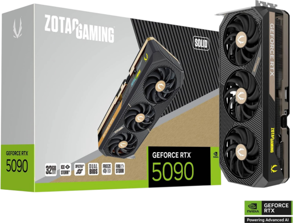 32GB Zotac Gaming GeForce RTX 5090 Solid GDDR7 NVIDIA RTX5090 Gamer Grafikkarte