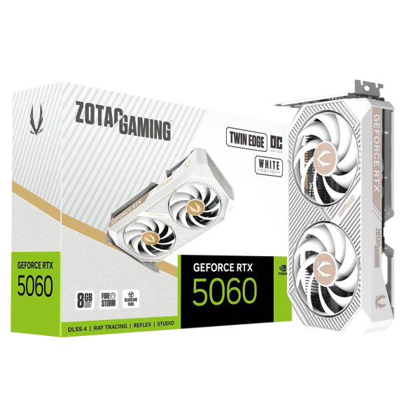 8GB Zotac Gaming GeForce RTX 5060 Twin Edge OC White Edition NVIDIA RTX5060