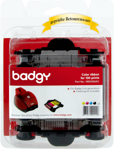 Evolis VBDG204EU Ribbon & Cleaning Kit BADGY 100P - Printer Ribbons Sonderware