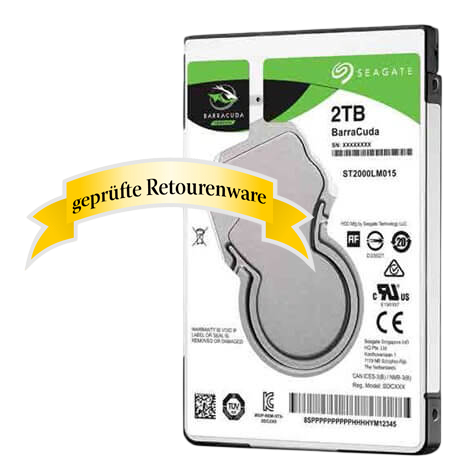 2TB Seagate ST2000LM015 BarraCuda Compute 2.5" SATA 6Gb/s 5400U 128MB Cache Sonderware