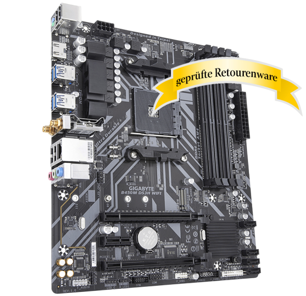 Gigabyte GA-B450M-DS3H-WIFI  AMD B450 AM4 4xDDR4 WLAN+BT mATX Mainboard