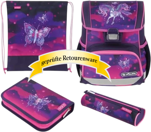 Herlitz Loop Plus Magic Unicorn Schultaschen-Set 4-tlg. Schulranzen Sonderware