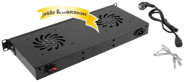 Lanberg AK-1502-B 19" Lüftereinheit / Lüftungspanel mit LCD 2 Lüfter Sonderware