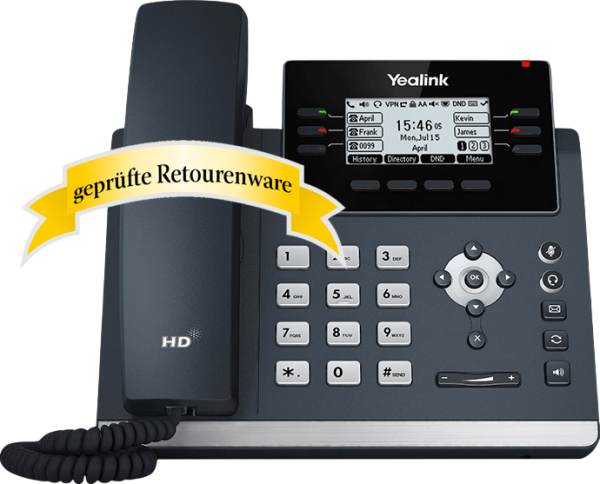 Yealink IP Telefon SIP-T42U PoE Business V1 grau