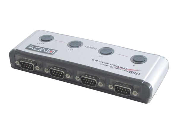 Lindy Konverter USB 2.0 auf 4x Seriell RS-232 Port Adapter