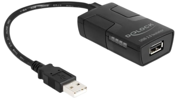 DeLOCK USB 2.0 Isolator / Überspannungsisolator schwarz