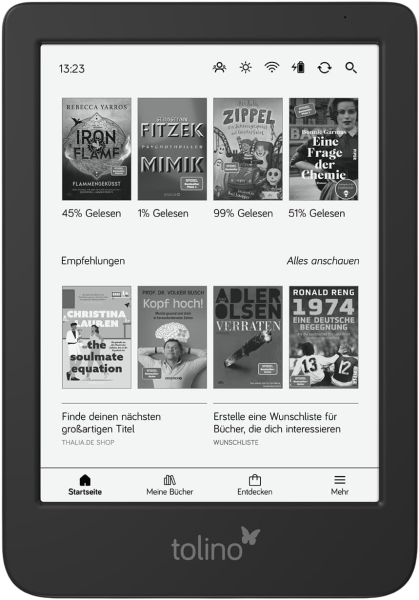 Tolino shine 5 eBook Reader 6" Display 16GB schwarz