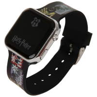 Harry Potter House Crests LED Armbanduhr schwarz/grau