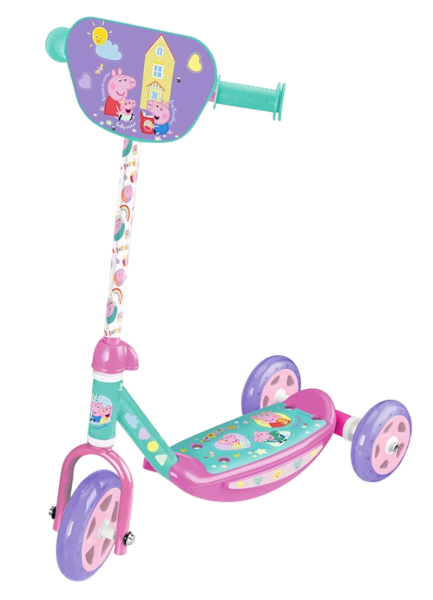 Saica Peppa Pig Kinder Roller Tretroller Dreirad Kunststoff rosa