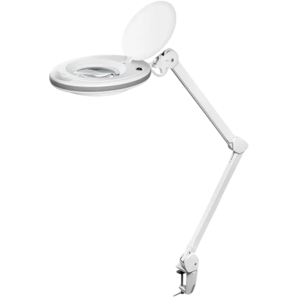 Goobay Klemm Lupenleuchte 8W LED 1.75x Vergrößerung Kristallglaslinse weiß
