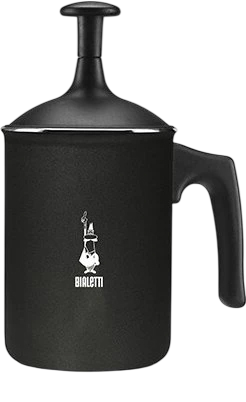 Bialetti Tutto Crema Milchaufschäumer für 6 Tassen manuell schwarz/silber