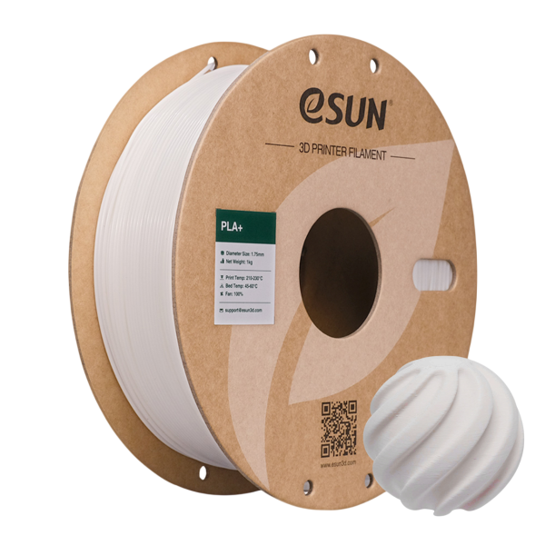 eSUN PLA+ 1.75mm Filament Spule 1kg PLA weiß / cold white