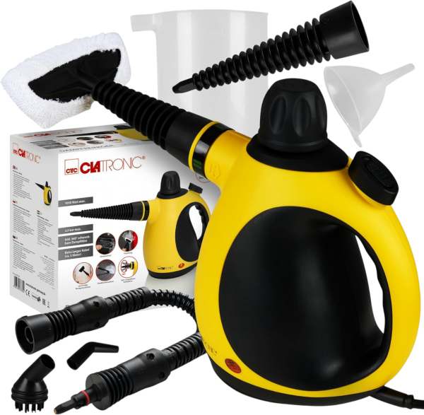 Clatronic DR 3653 Hand-Dampfreiniger 1050W schwarz/gelb