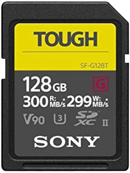 128GB Sony SF-G Tough Series R300/W299 SDXC UHS-II U3 Class 10 V90