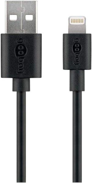 Goobay Lightning / USB Typ-A Lade- und Synchronisationskabel 2m schwarz
