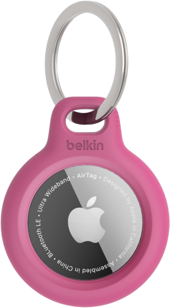 Belkin Secure Holder mit Schlüsselanhänger für Apple AirTag pink