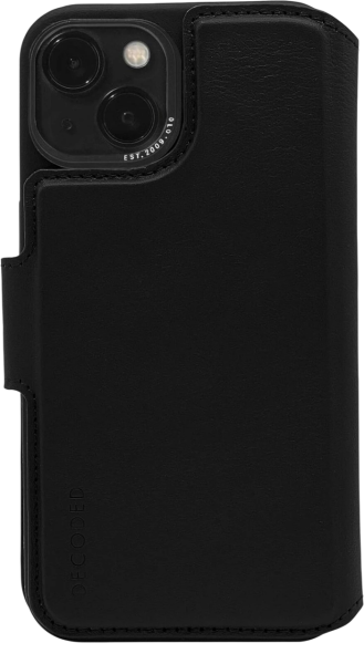Decoded Leather Modu Wallet / Flip Cover Apple iPhone 14 Plus schwarz