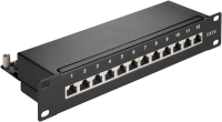 Goobay CAT6 10" Patch Panel 12 Port schwarz