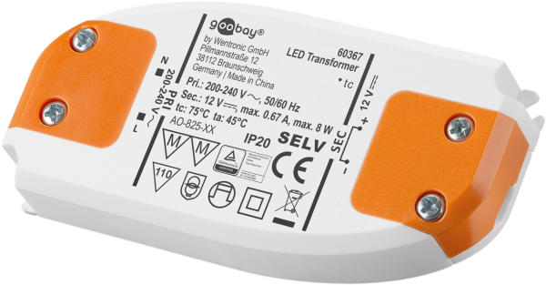 Goobay LED-Trafo 12V (DC) 8W IP20