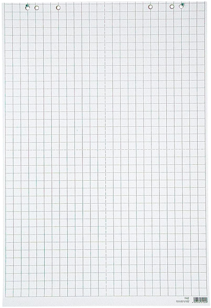 Landre Flip Chart Pad 20 Blatt Flipchartblock 65x98cm kariert weiß