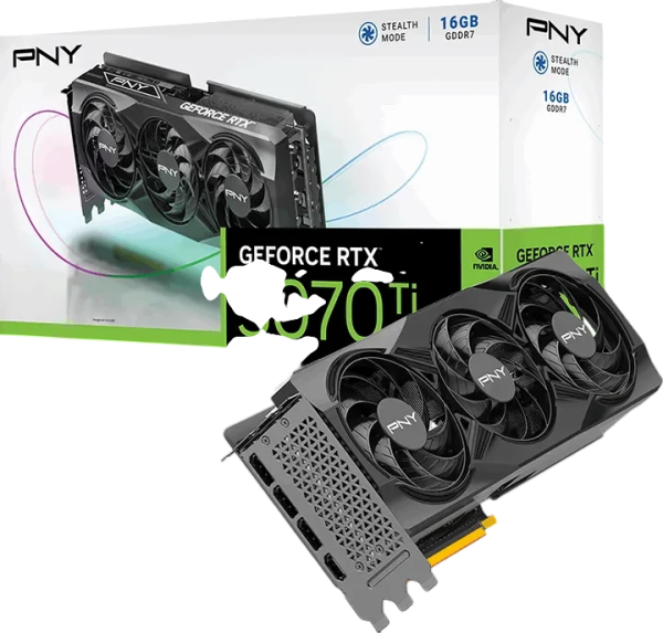 16GB PNY GeForce RTX 5070 Ti Triple Fan GDDR7 NVIDIA RTX5070Ti