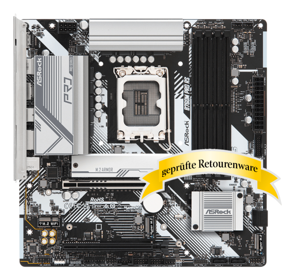 ASRock B760M PRO RS  Intel LGA 1700 B760 4xDDR5 2.5GBase-T mATX Mainboard Sonderware