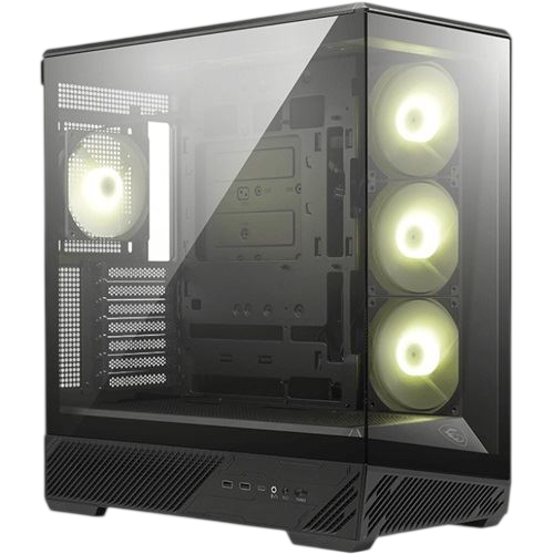 MSI MAG PANO 130R PZ Black Edition 52.29l Volumen 4x 120mm ARGB Lüfter Panorama View