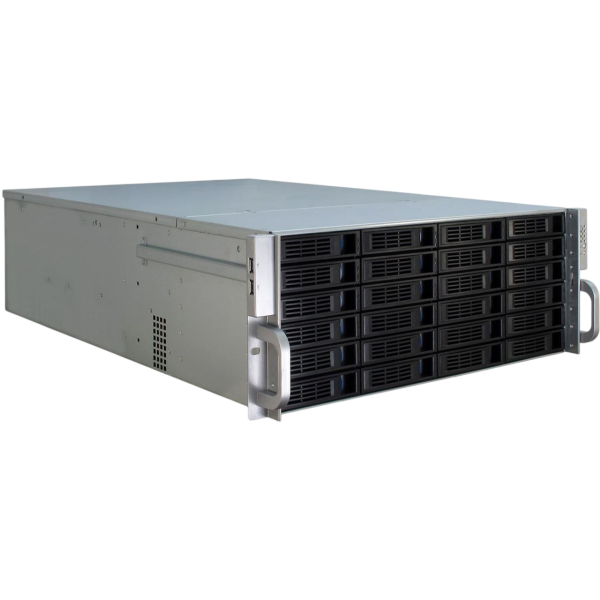 Inter-Tech 4U-4424 IPC Server Case 4HE 24x 2.5/3.5" Hot-Swap E-ATX 59.2l grau/schwarz