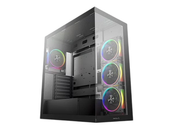 DeepCool CG580 4F V2 Black Midi-Tower 51.45l Volumen Glasfenster 4x 120mm ARGB Lüfter
