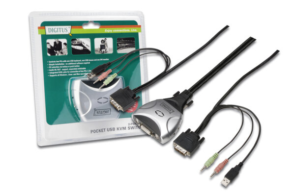 KVM Switch Digitus 2Port Mini