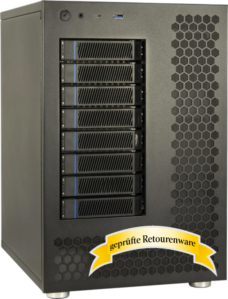 Inter-Tech NAS-8 Midi-Tower Case 8x2.5/3.5" SATA 6Gb/s Sonderware