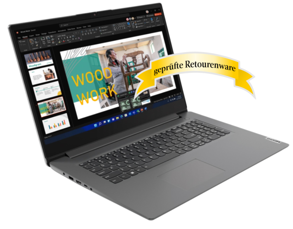 43.9cm (17.3") Lenovo V17 G3 IAP Intel Core i7-1255U16GB RAM 512GB M.2 SSD W11Home Iron Grey Sonderware