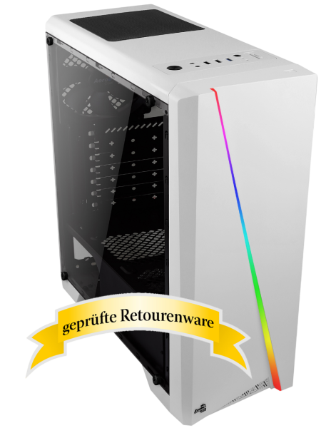 AeroCool Cylon Midi-Tower MicroATX/ATX/MiniITX o.N. Acrylfenster LED Beleuchtung white Sonderware