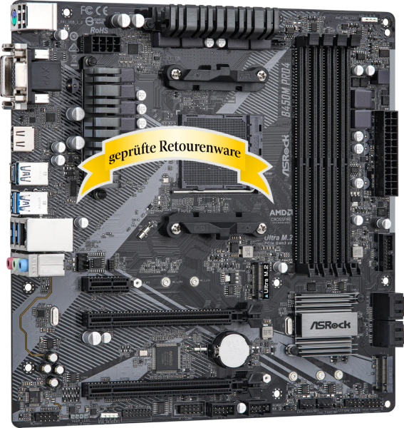 ASRock B450M Pro4 R2.0  AMD AM4 4xDDR4 Sonderware