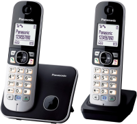 Panasonic KX-TG6812 Analog DECT Telefon + Mobilteil schwarz
