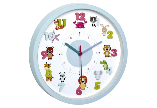 TFA Dostmann Wanduhr Kinder Tiermotive 30.9x4cm
