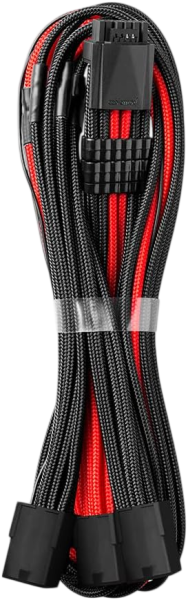 CableMod Pro ModMesh 12VHPWR PCIe Extension Verlängerung 3x 8pin PCIe Stecker auf 16pin PCIe 5.0 12VHPWR Stecker Adapterkabel 45cm schwarz/rot
