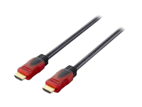 Equip HDMI 1.4 High Speed mit Ethernet rund 1m schwarz/rot