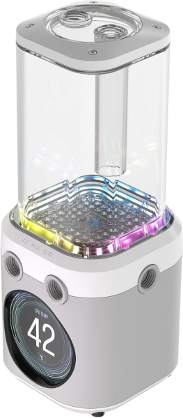 Corsair iCUE LINK XD6 RGB Elite LCD Ausgleichsbehälter + Pumpe weiß