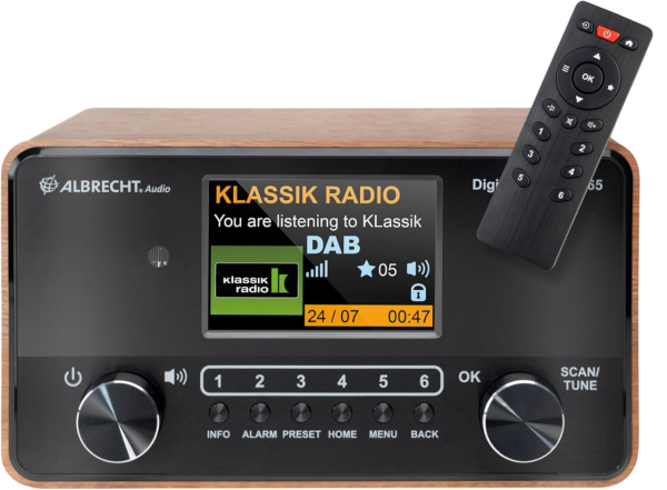 Albrecht DR 865 UKW/DAB+ Klassik Radio Netzbetrieb 14W schwarz
