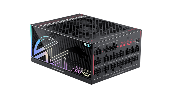 1600 Watt MSI MPG Ai1600TS PCIE5 vollmodular GPU Safeguard schwarz