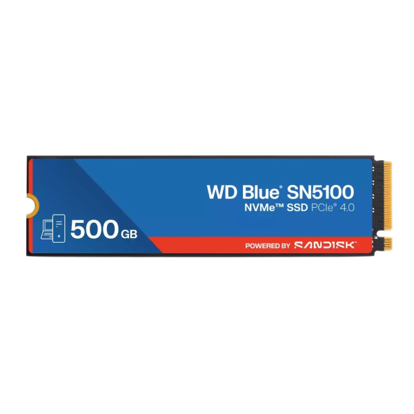 500GB Western Digital WD Blue SN5100 NVMe 2.0 SSD M.2 2280 PCIe 4.0 x4 AES 256bit 6600MB/s