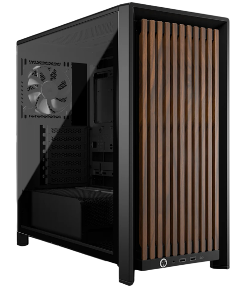 Corsair FRAME 4000D Wood RS Black/Walnut Edition 4x 120mm Lüfter