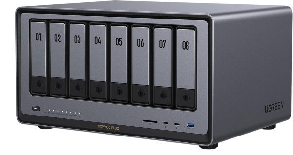 Ugreen NASync DXP8800 Pro NAS Server Intel Core i5-1235U 8GB RAM 2x RJ45 10GBase-T 2x Thunderbolt 4 / USB4